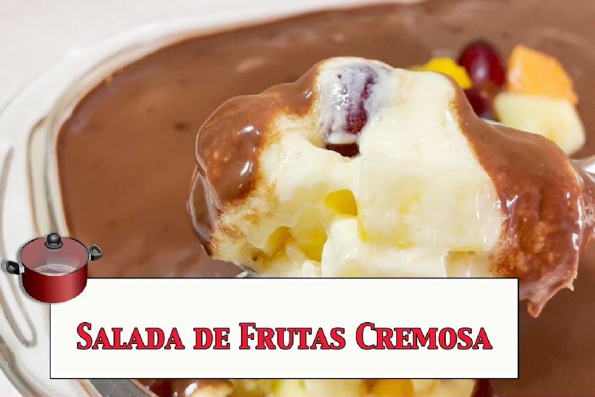 Salada de frutas cremosa assim vai conquistar você e toda sua família