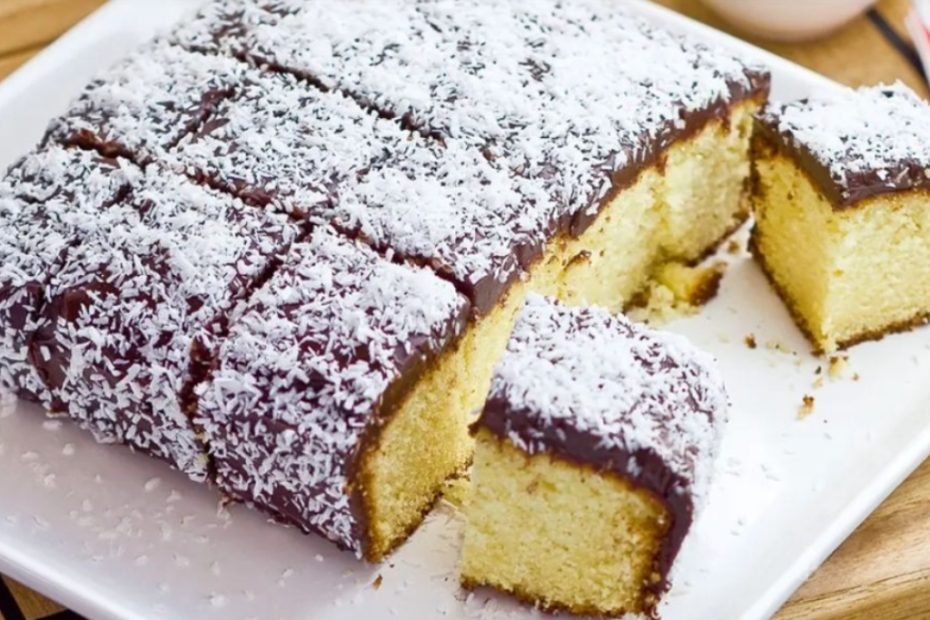 Bolo Lamington australiano. Aprendi com uma colega da faculdade