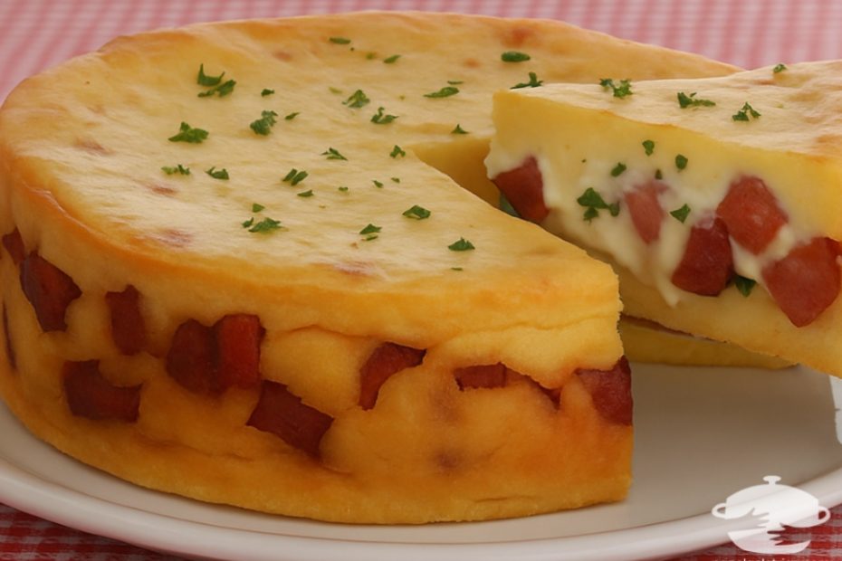 Torta Cremosa de Linguica com Mandioca